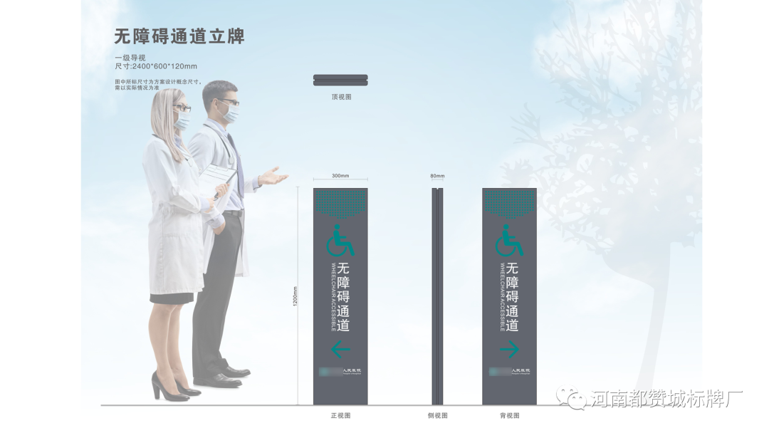 某市县人民医院户外导视标识标牌设计方案